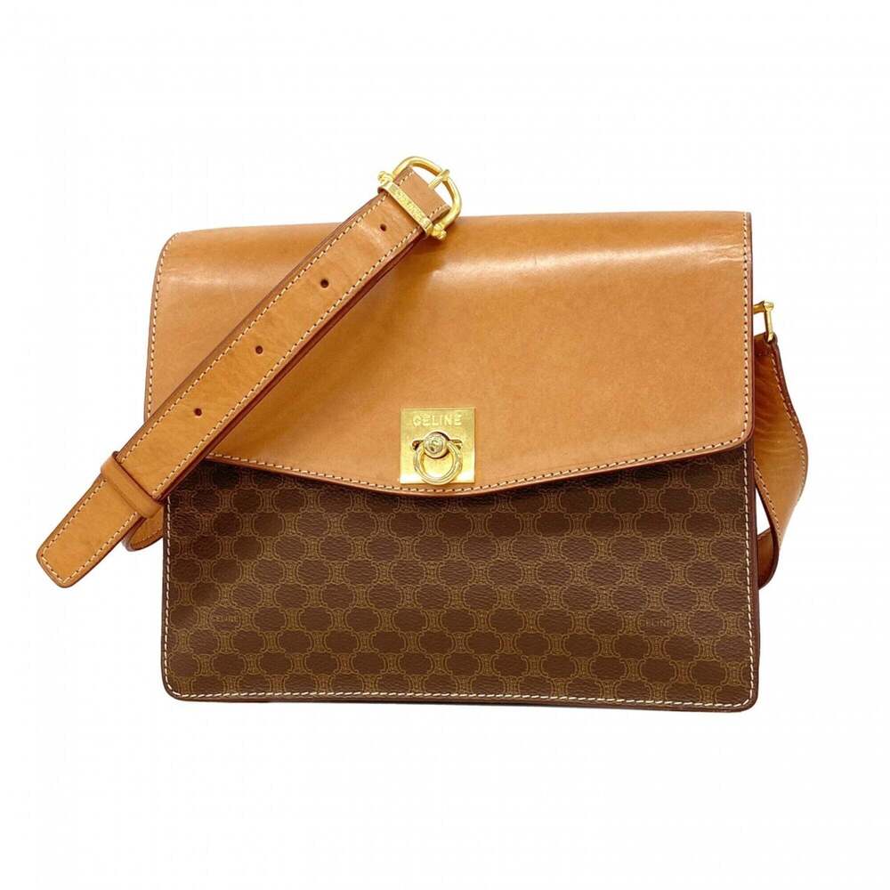 Celine Macadam Shoulder Bag, Brown, Women's OP004364 - Picture 1 of 11